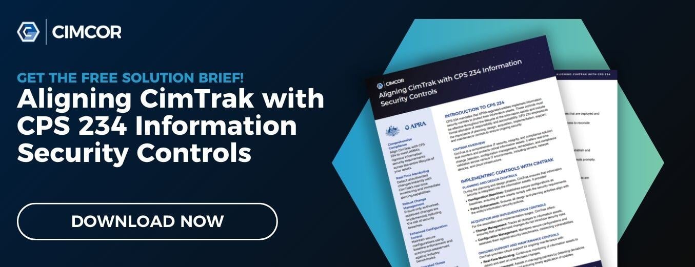 Aligning with APRA CPS 234 Information Security Controls