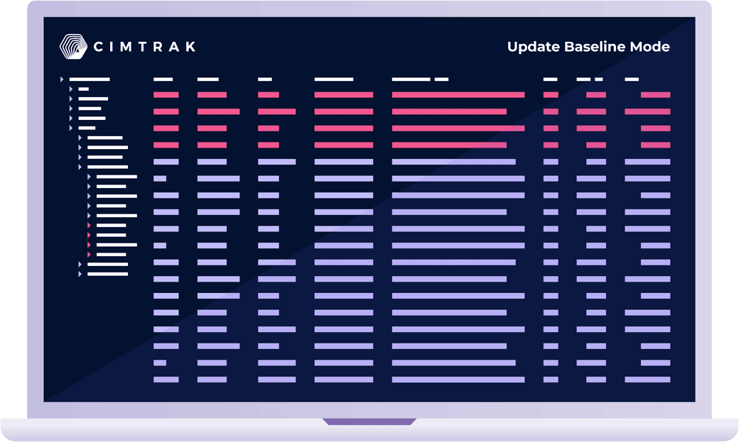 Dashboard UPDATE BASELINE MODE