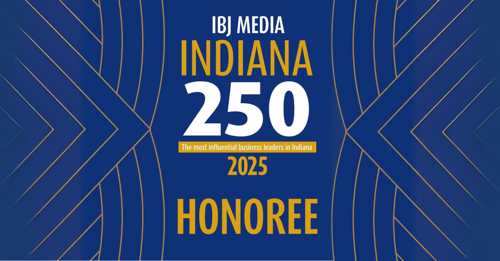 2025 Indiana 250 Honoree Banner in Blue and Gold