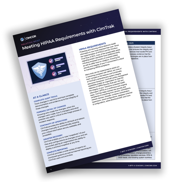 HIPAA Booklet - CimTrak for HIPAA Compliance